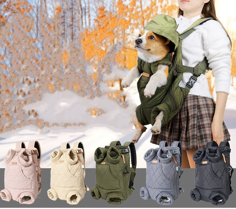 Quilted Front-Carry Pet Backpack — Maison Paw Home, view 6