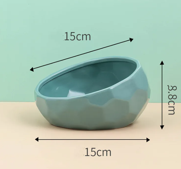 Tilted Ceramic Pet Bowl — Maison Paw Home, view 2