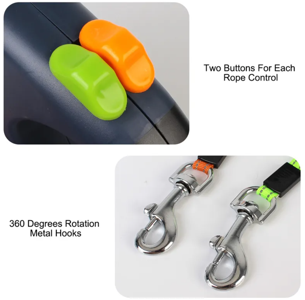 Twin Flexi-Light Dog Leash