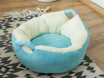 Plush pet bed in assorted colours