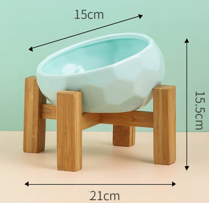 Tilted Ceramic Pet Bowl — Maison Paw Home, view 3