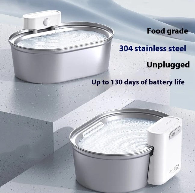 Stainless Steel Pet Water Fountain — Maison Paw Home, view 3