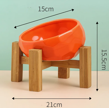 Tilted Ceramic Pet Bowl — Maison Paw Home, view 7