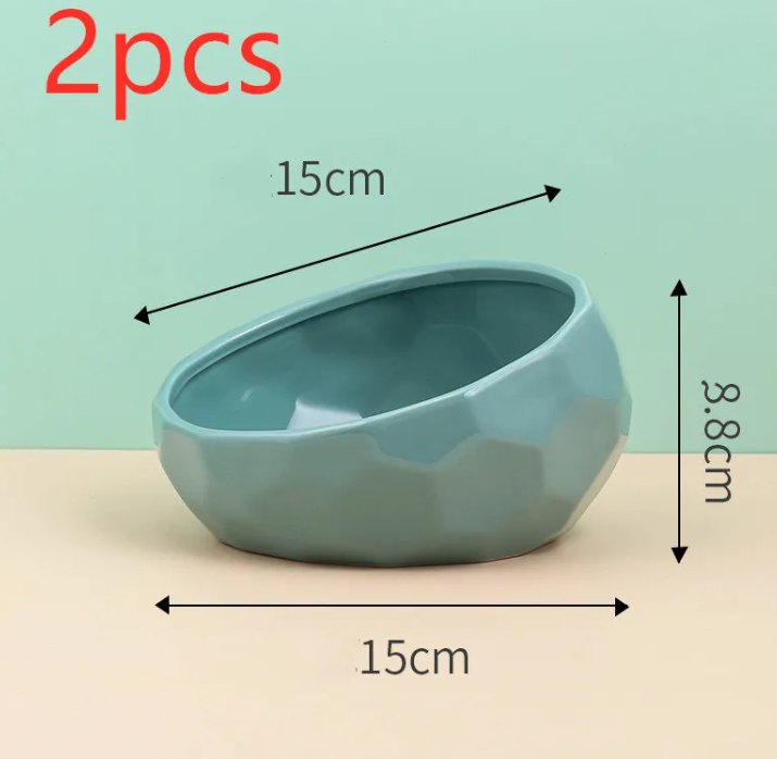 Tilted Ceramic Pet Bowl — Maison Paw Home, view 6